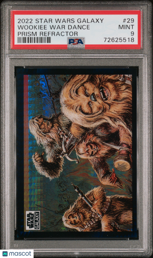 2022 Topps Chrome Star Wars Galaxy Wookiee War Dance- /75 PSA 9 - /75