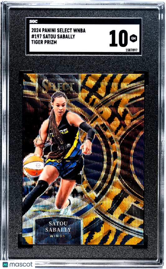 2024 Panini Select WNBA - Satou Sabally #197 - Tiger Prizm SSP - SGC 10