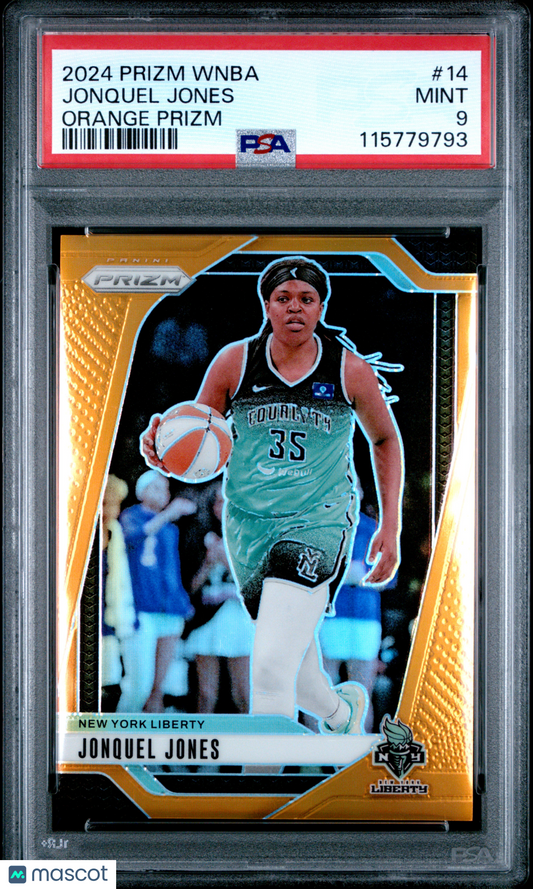 2024 Panini Prizm WNBA - Jonquel Jones #14 - Orange /99 - PSA 9 - /99
