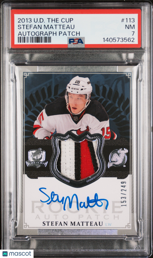 2013 Upper Deck THE CUP - Stefan Matteau - ROOKIE Auto Patch /249 - PSA - RPA