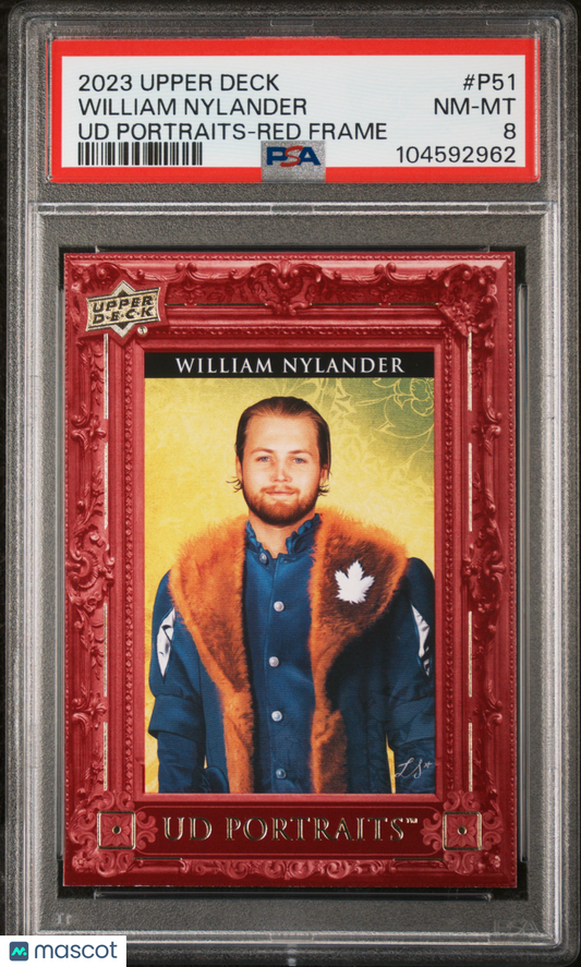 2023 Upper Deck UD Portraits William Nylander - PSA /25 Red Frame - PSA - /25