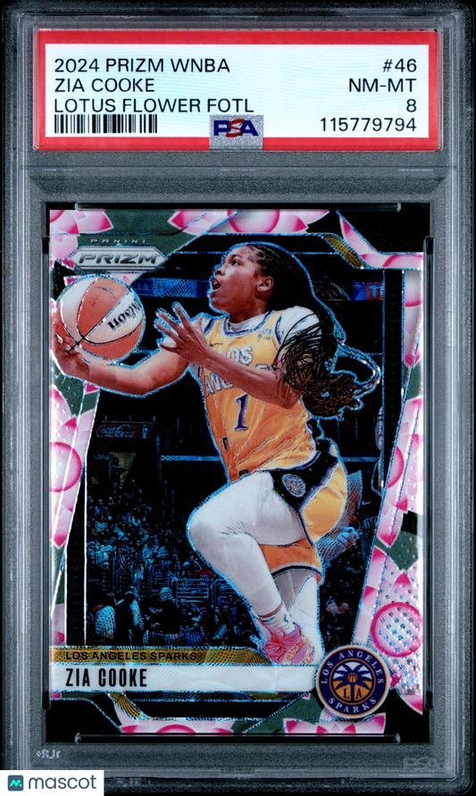 2024 Panini Prizm WNBA- Zia Cooke - Lotus Flower FOTL /3 - PSA - Lotus Flower /3