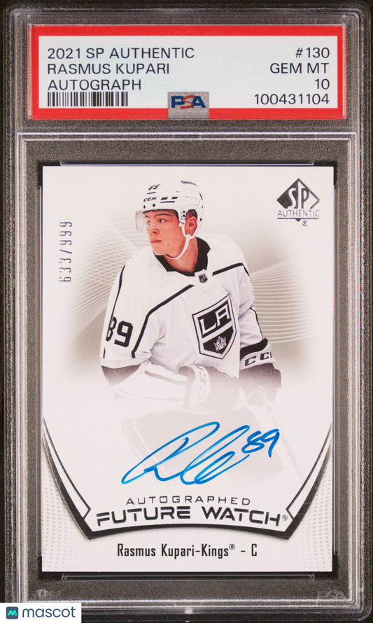 2021 SP Authentic - Rasmus Kupari - FUTURE WATCH AUTO /999 - PSA 10