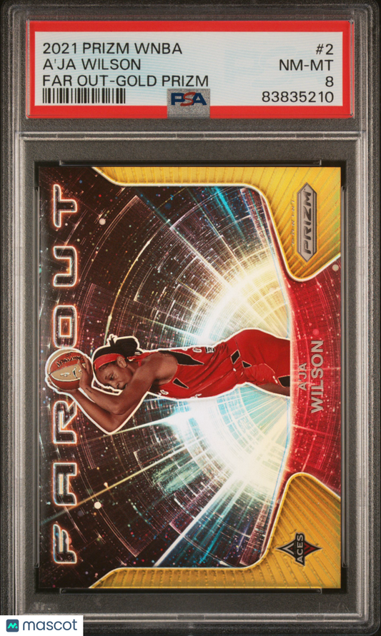 2021 Panini Prizm WNBA - A'ja Wilson #2 - Far Out - GOLD /10 - PSA - Gold 10/10