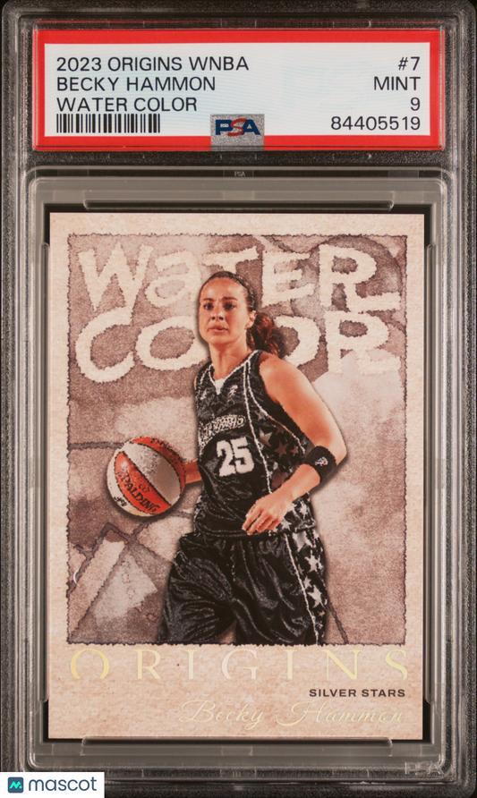 2023 Panini Origins POP 1 WNBA Water Color Becky Hammon #7 PSA 9 - POP 1