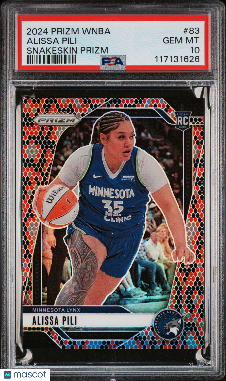 2024 Panini Prizm WNBA - Alissa Pili #83 - Snakeskin SSP - PSA 10