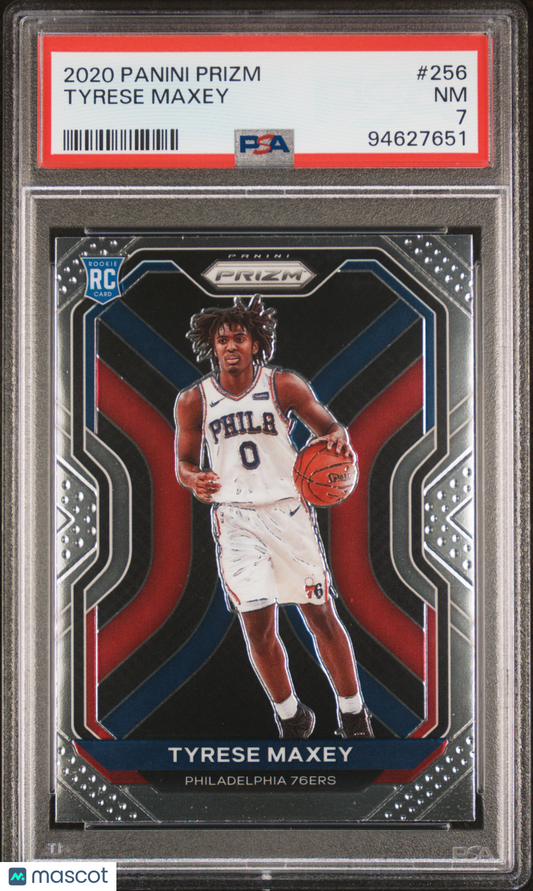 2020 Panini Prizm Tyrese Maxey ROOKIE #256 PSA 7