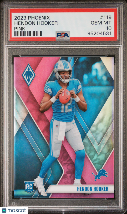 2023 Panini Phoenix Hendon Hooker #119 Pink - /199 PSA 10 - /199