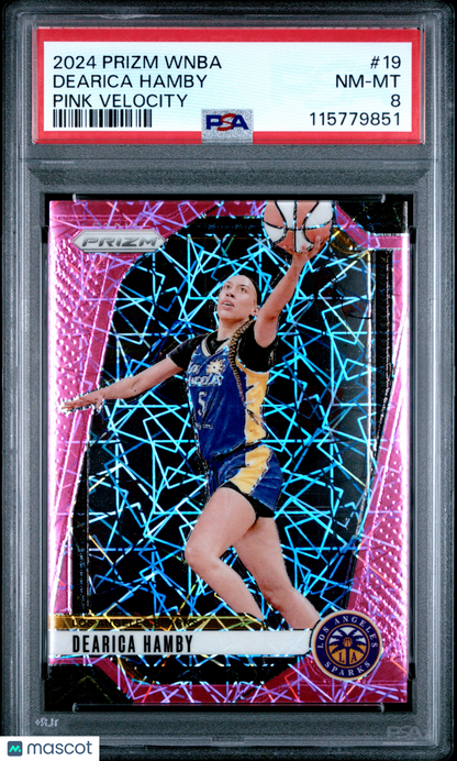 2024 Panini Prizm WNBA  - Dearica Hamby #19 - Pink Velocity /79 - PSA - /79