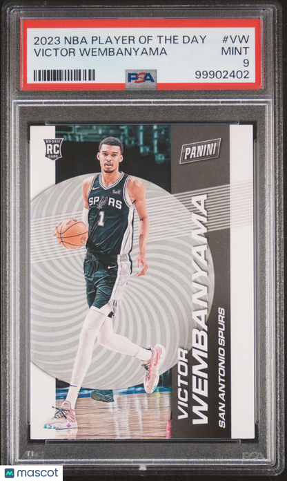 2023 Panini NBA Player Of The Day Victor Wembanyama ROOKIE #VW PSA 9