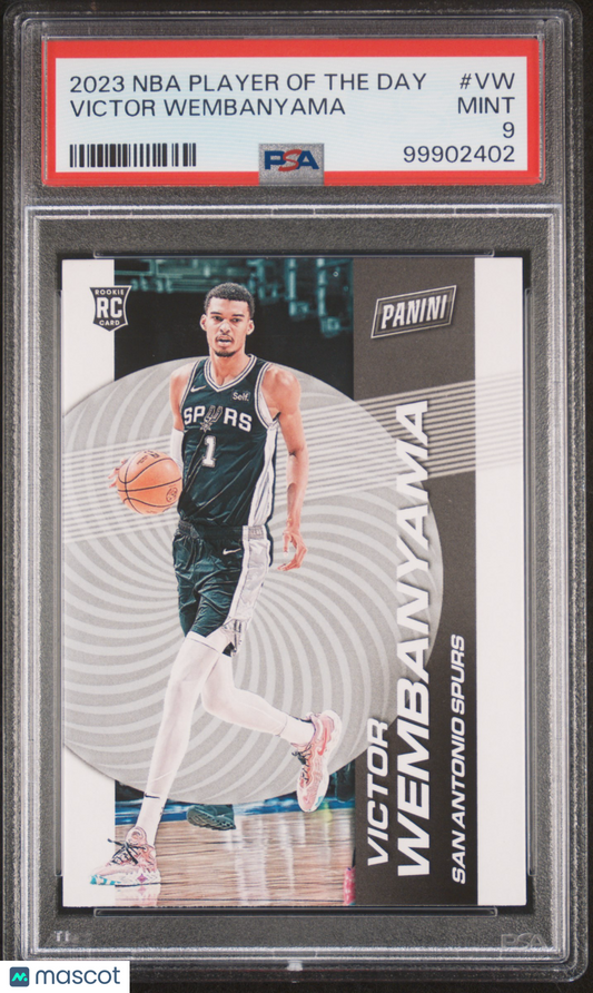 2023 Panini NBA Player Of The Day Victor Wembanyama ROOKIE #VW PSA 9