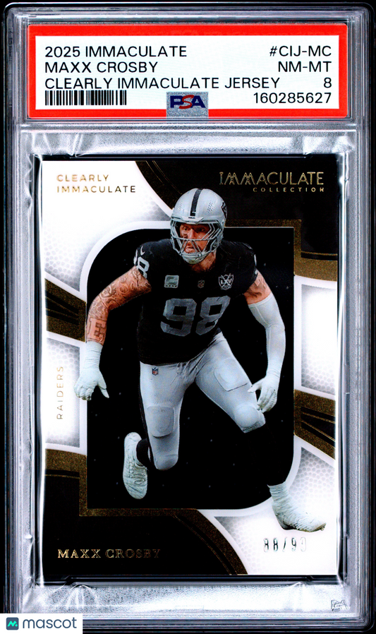 2024 Immaculate- Maxx Crosby - Clearly Immaculate Jersey /99 - PSA - PATCH /99