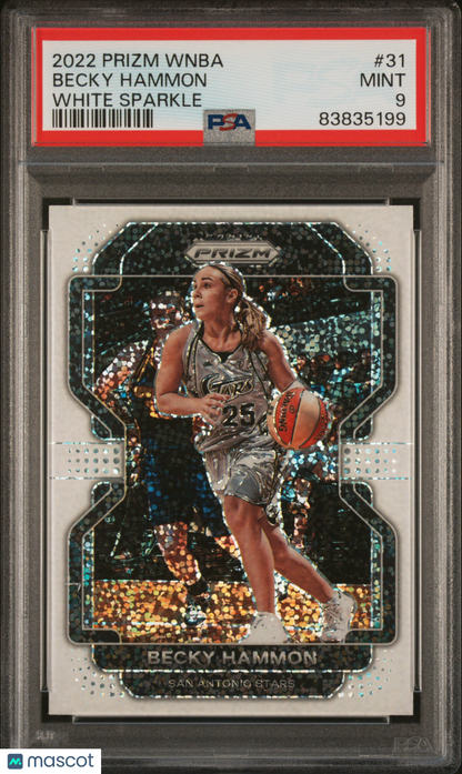 2022 Prizm WNBA - Becky Hammon #31 - White Sparkle SSP - PSA