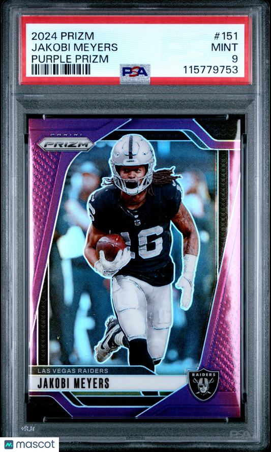 2024 Panini Prizm - Jakobi Meyers #151 - Purple /125 - PSA 9 - /125