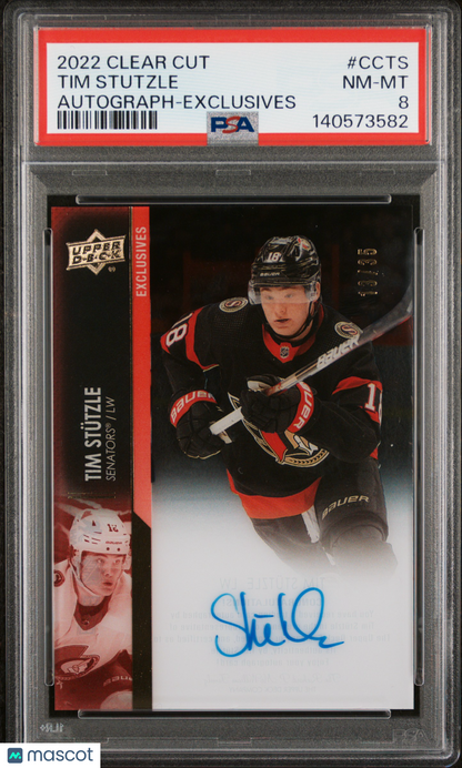 2022 Upper Deck Clear Cut Hockey - Tim Stutzle #CCTS - AUTO /35 - PSA - AUTO /35