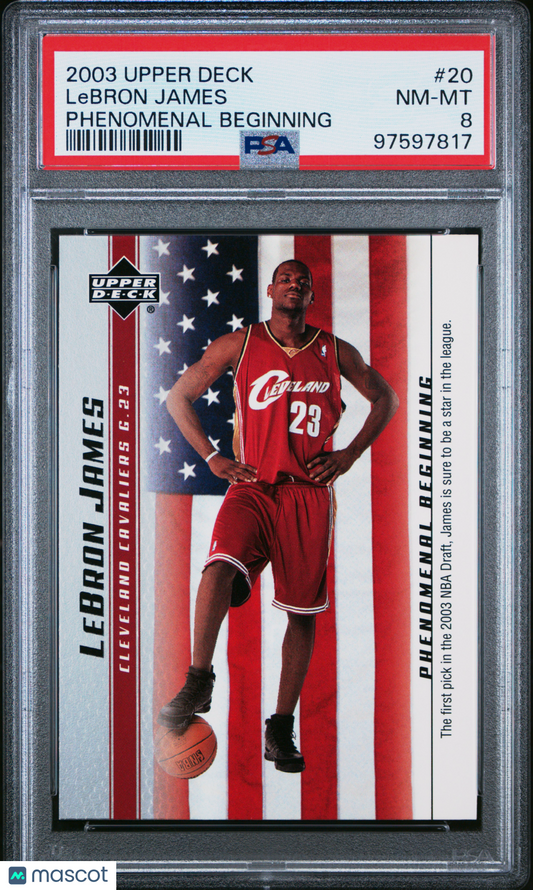 2003 Upper Deck - LeBron James - ROOKIE - Phenomenal Beginnings - ROOKIE - PSA