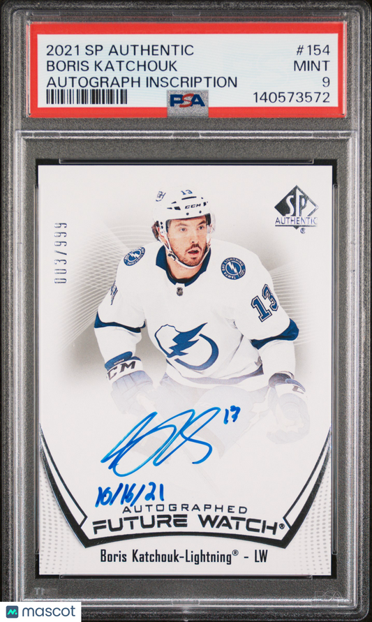 2021 SP Authentic- Boris Katchouk - FUTURE WATCH AUTO /999 - PSA - INSCRIBED /50