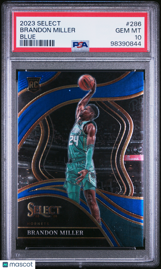 2023 Panini Select Brandon Miller #286 Blue ROOKIE PSA 10