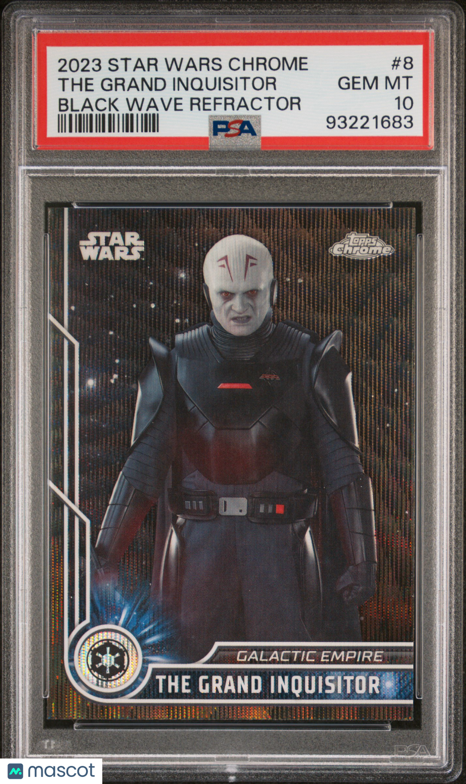 2023 Topps Chrome Star Wars - Grand Inquisitor #8- Black Wave Refractor - PSA 10