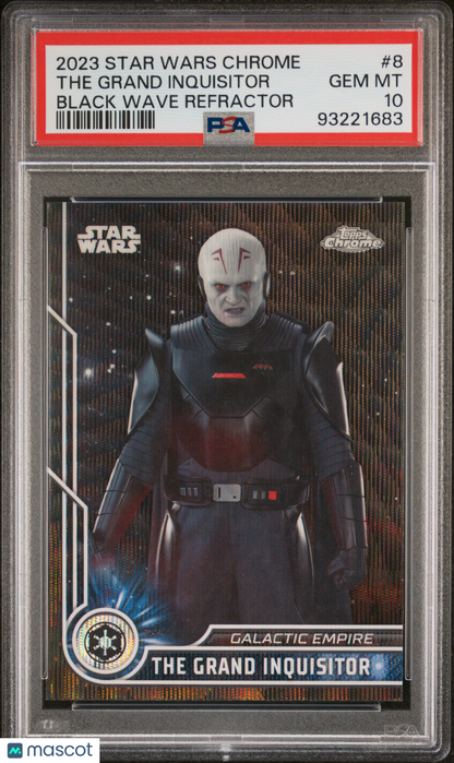 2023 Topps Chrome Star Wars - Grand Inquisitor #8- Black Wave Refractor - PSA 10