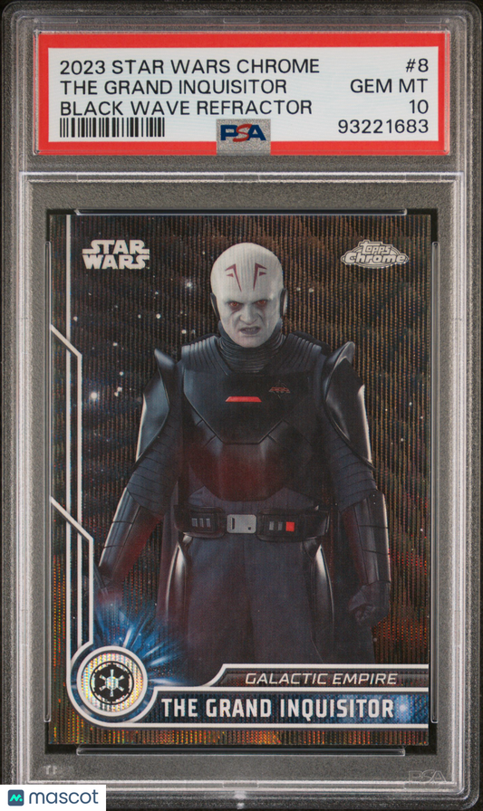 2023 Topps Chrome Star Wars - Grand Inquisitor #8- Black Wave Refractor - PSA 10