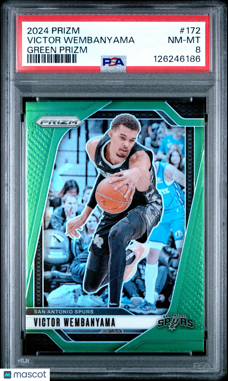 2024 Panini Prizm - Victor Wembanyama #172 - Green Prizm - PSA