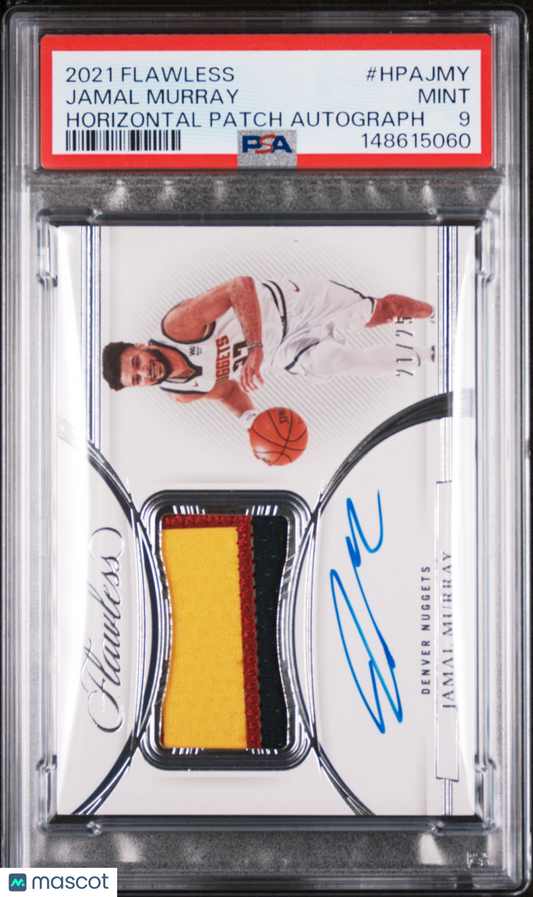 2021 Flawless - Jamal Murray - GU Patch Auto /25 -GAME USED PATCH AUTO /25 - PSA