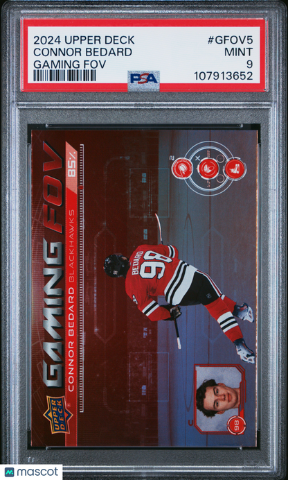2024 Upper Deck - CONNOR BEDARD #GFOV5 - Gaming FOV - PSA