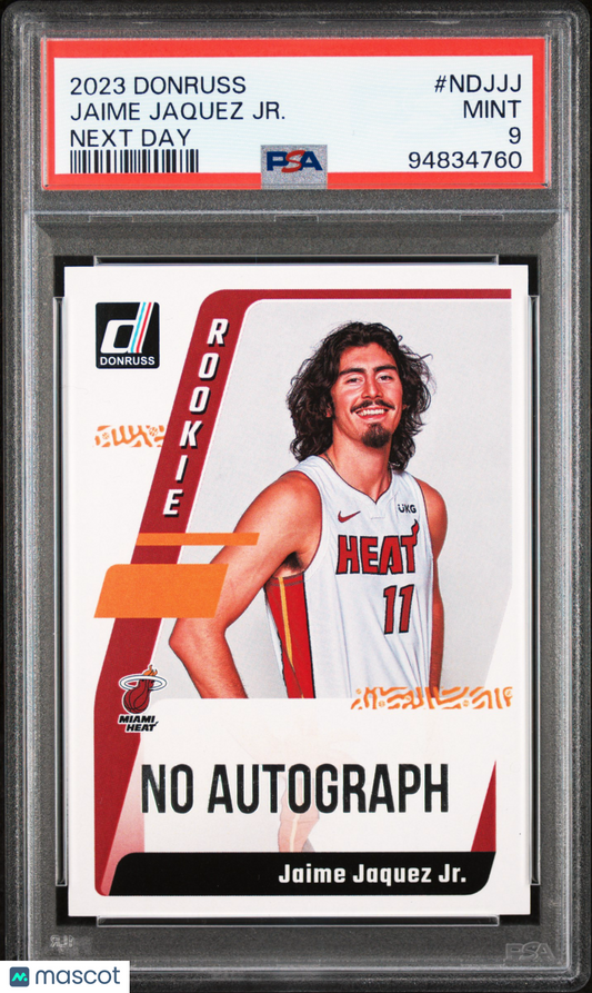 2023 Panini Donruss - Next Day - NO AUTO SSP - Jaime Jaquez JR. - ROOKIE - PSA 9