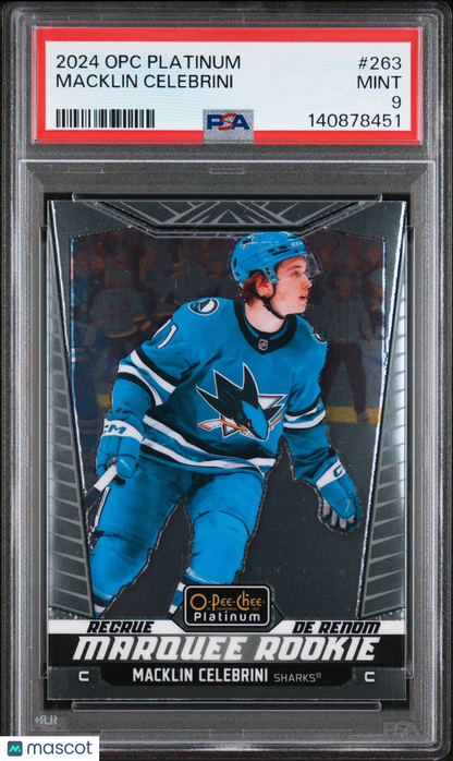2024 O-Pee-Chee Platinum Hockey - Macklin Celebrini #263 - ROOKIE - PSA - ROOKIE