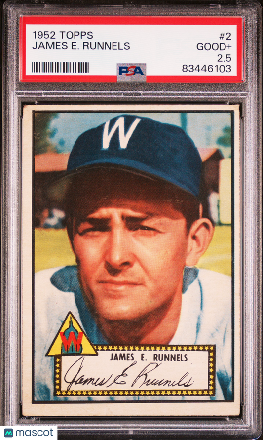 1952 Topps James E. Runnels #2 PSA 2.5