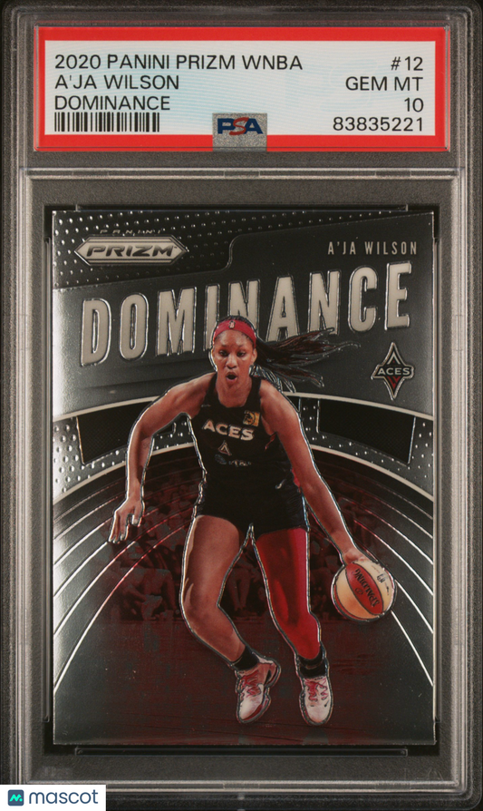 2020 Panini Prizm WNBA - A'ja Wilson #12 - Dominance Insert - PSA 10