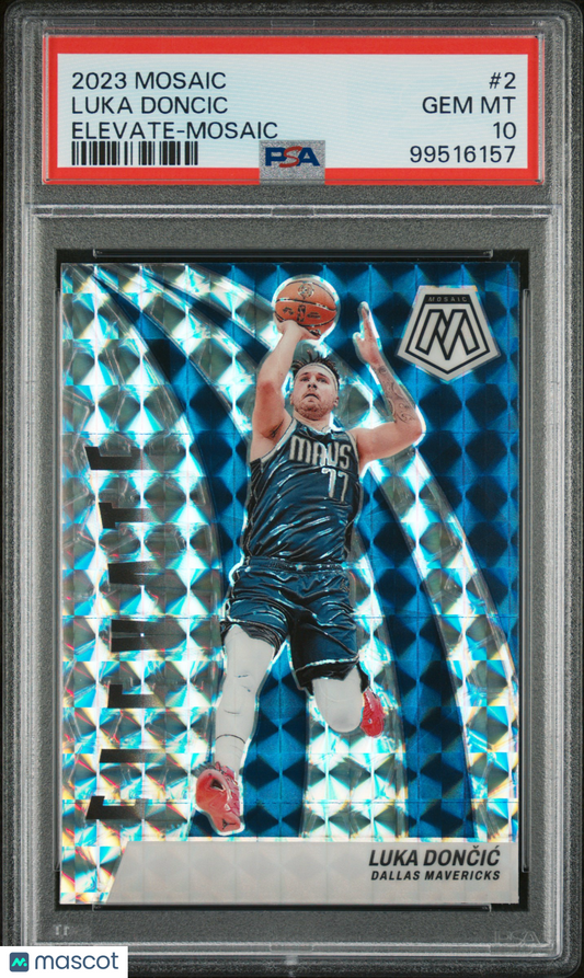 2023 Panini Mosaic Elevate POP 5 Luka Doncic #2 PSA 10 - POP 5