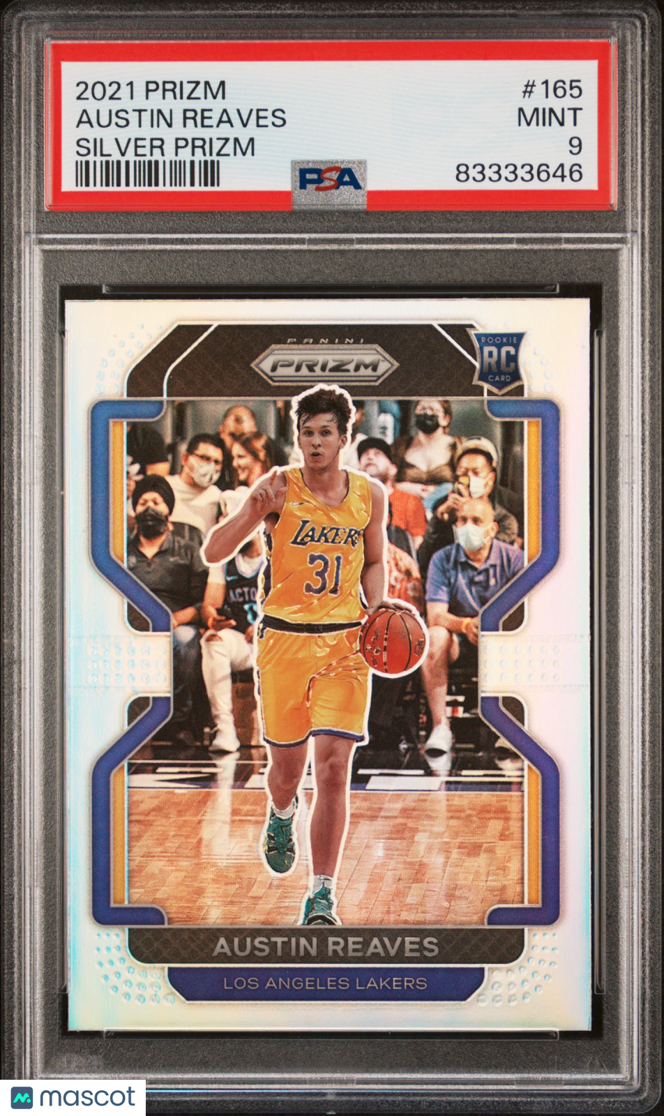 2021 Panini Prizm - Austin Reaves #165 - ROOKIE - Silver Prizm - PSA - ROOKIE