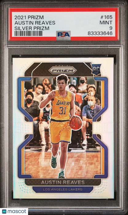 2021 Panini Prizm - Austin Reaves #165 - ROOKIE - Silver Prizm - PSA - ROOKIE