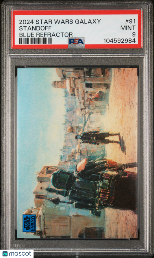2024 Topps Chrome Star Wars Galaxy Standoff - Blue Refractor /150 - PSA 9 - /150
