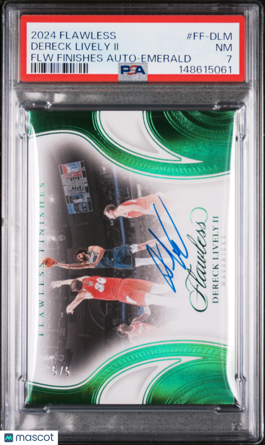 2024 Flawless - Dereck Lively - Flawless Finish AUTO /5 - Emerald /5 AUTO - PSA