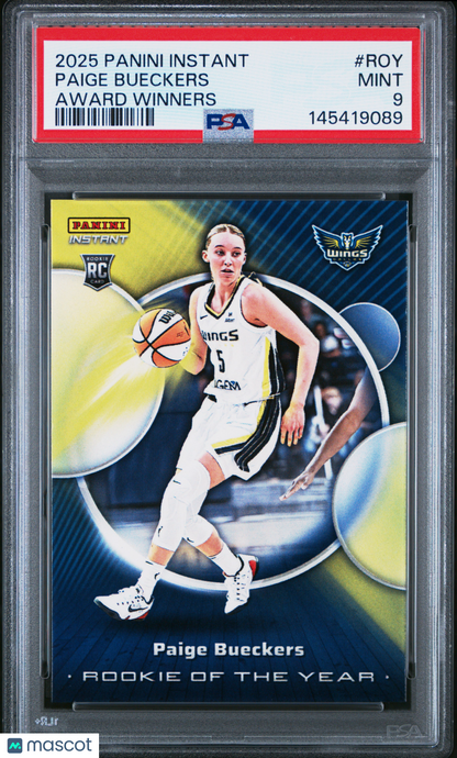 2025 PANINI INSTANT - PAIGE BUECKERS #ROY b - WNBA AWARD WINNERS - ROY - PSA