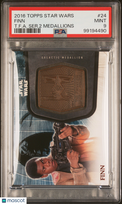 2016 Star Wars - Finn #24 - The Force Awakens - Medallion Relic - PSA