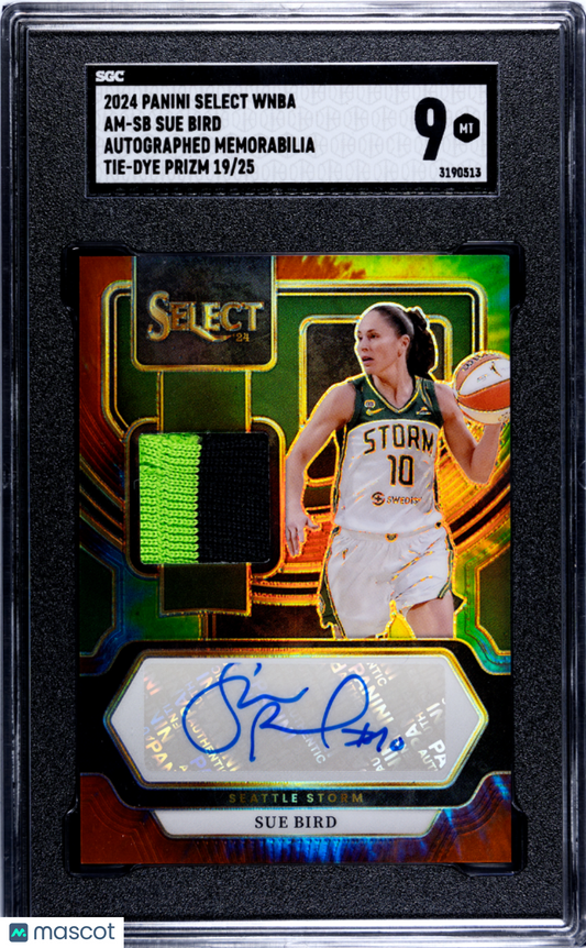 2024 Panini Select WNBA - Sue Bird - AUTO - Tie Dye Prizm /25 - SGC 9 - AUTO /25