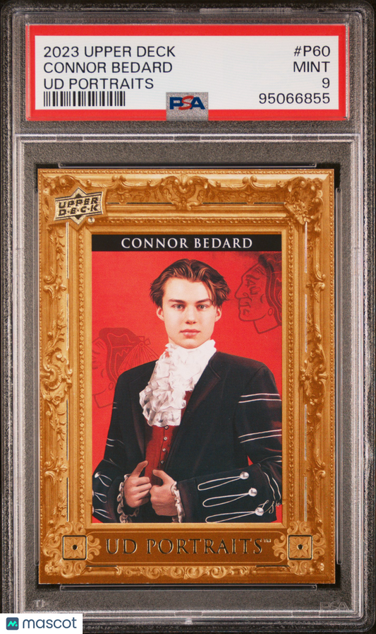 2023 Upper Deck UD Portraits Connor Bedard #P60 PSA 9