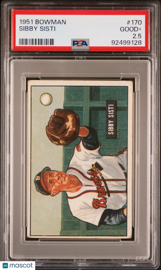 1951 Bowman MLB Baseball - Sibby Sisti #170 - PSA 2.5