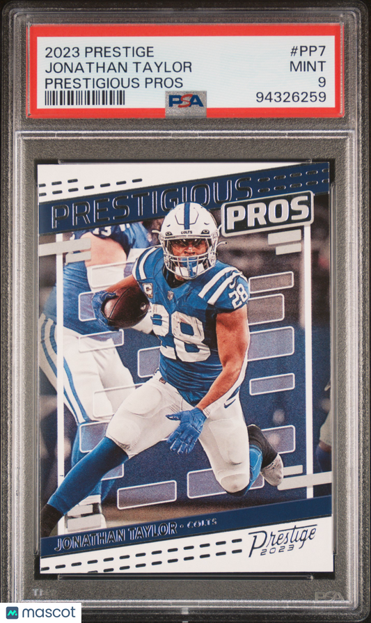 2023 Panini Prestige Prestigious Pros Jonathan Taylor #PP7 PSA 9