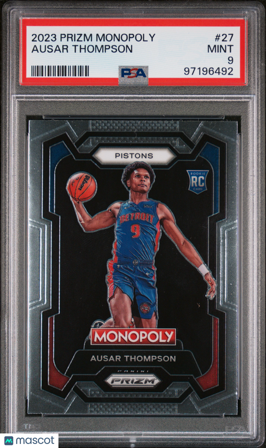 2023 Panini Prizm Monopoly Ausar Thompson ROOKIE #27 PSA 9