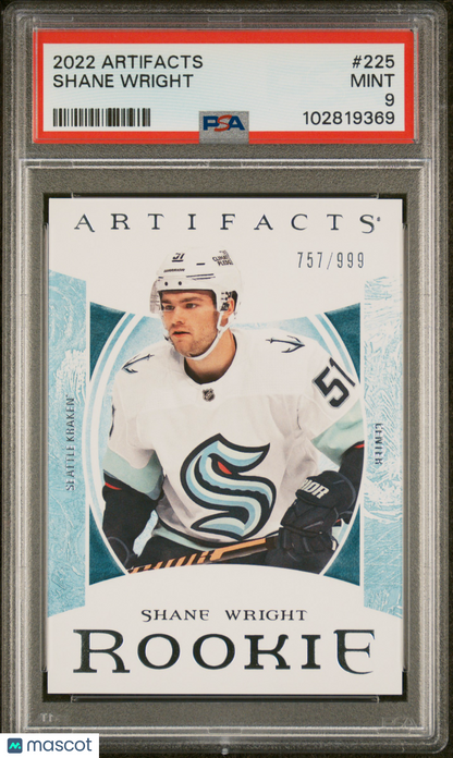 2022 Upper Deck Artifacts Shane Wright #225 757/999 PSA 9