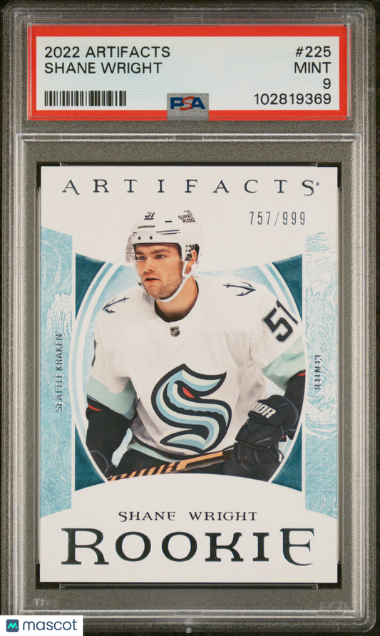 2022 Upper Deck Artifacts Shane Wright #225 757/999 PSA 9