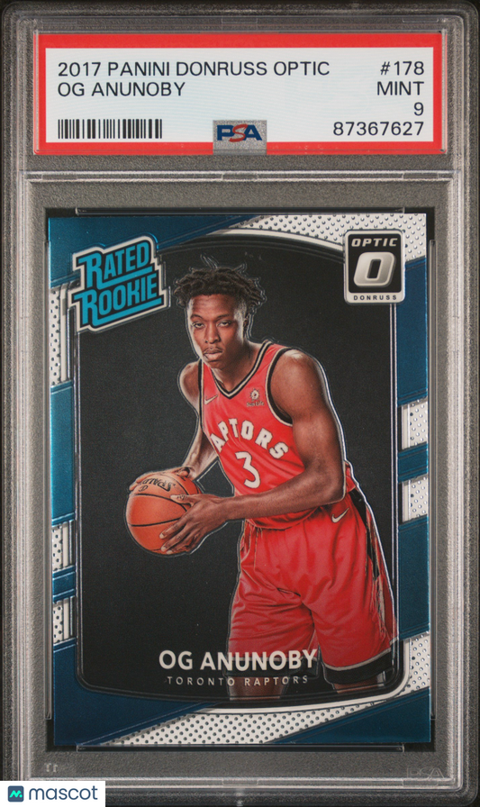 2017 Panini Donruss Optic Og Anunoby #178 PSA 9