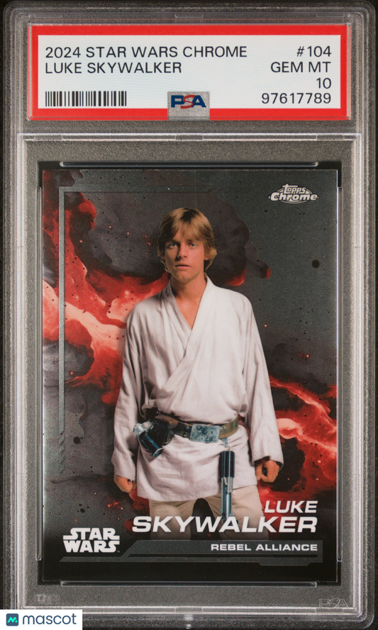 2024 Topps Chrome Star Wars Luke Skywalker #104 PSA 10