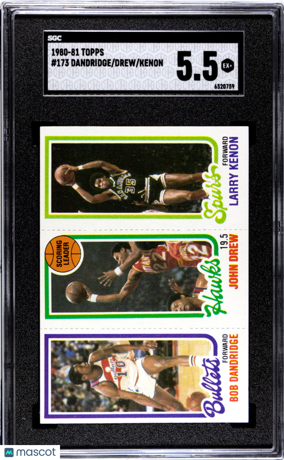 1980-81 Topps Kenon Drew Dandridge #173 SGC 5.5