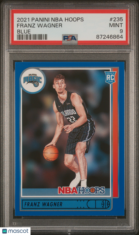 2021 Panini NBA Hoops Franz Wagner #235 Blue PSA 9